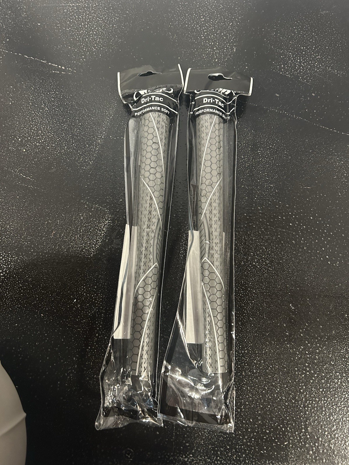 2- Winn Dri-Tac AVS DriTac Perf. Soft Gray L Oversize/Jumbo +1/8" Golf Grip NEW