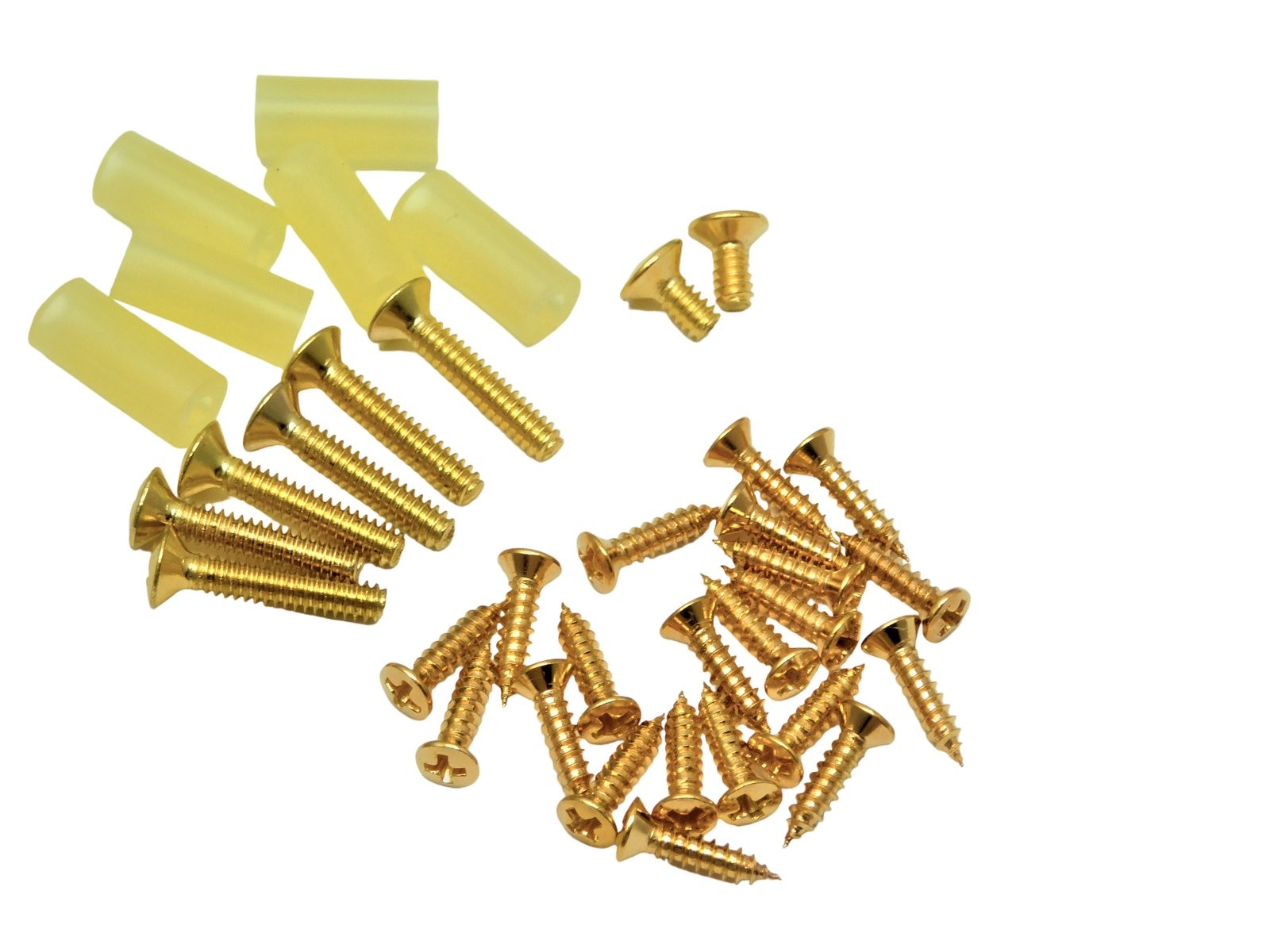Gold Strat Style Screw Trim Kit! All Gold Screws. for US guitars