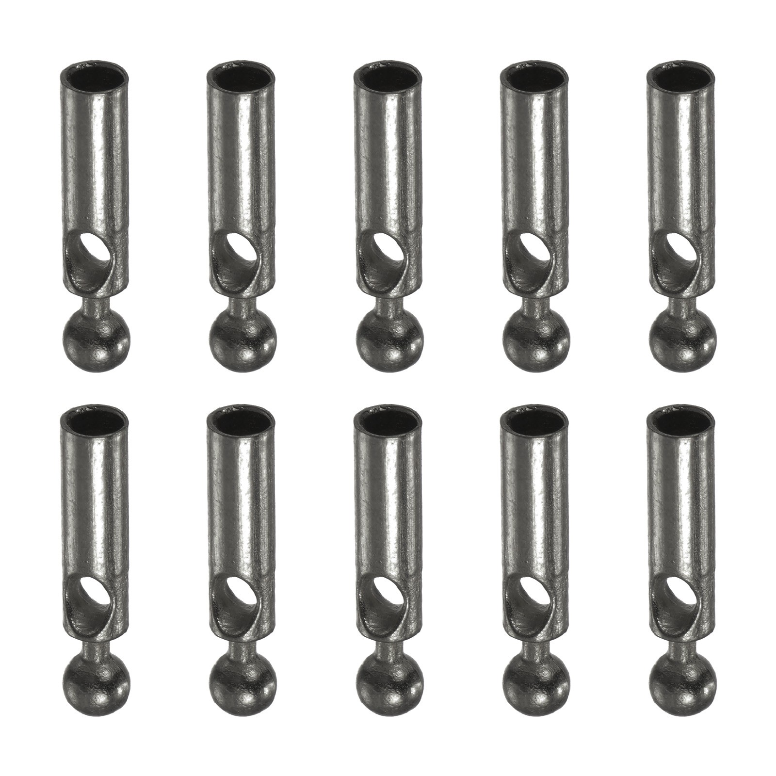 10pcs Umbrella Tail Beads Metal 1.6mm Dia for Folding Umbrella Cover Grey