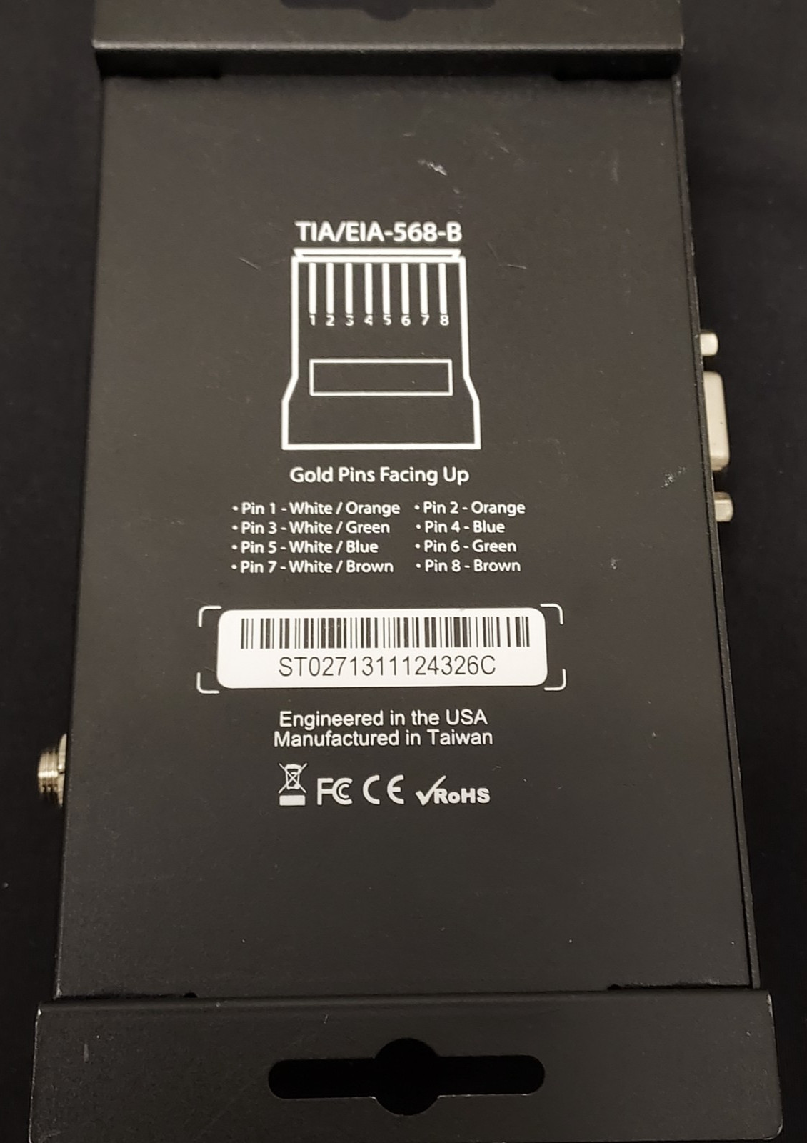 Binary B-500-EXT-230-RS HDMI Balun Transmitter No Power Adapter