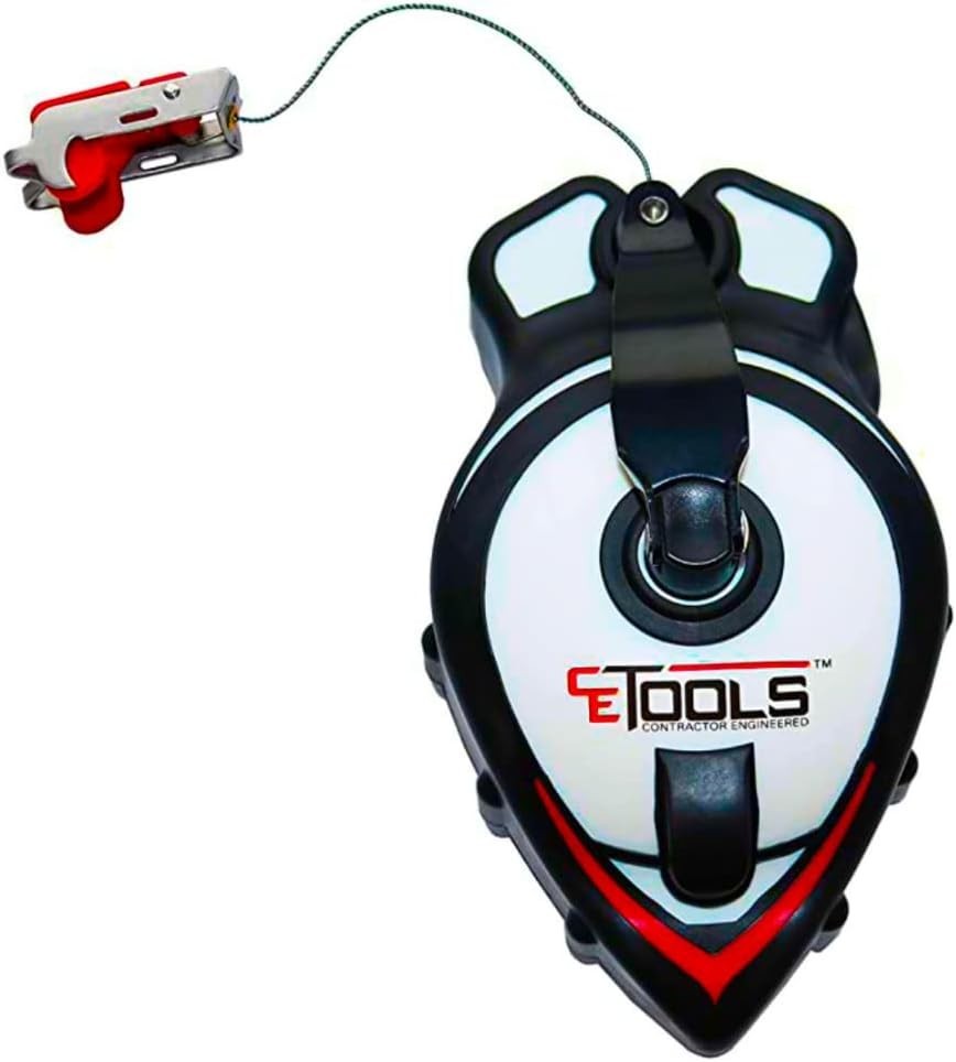 SnapBack Chalk Line with Releasable Tip - Efficient Marking Tool for Carpenters