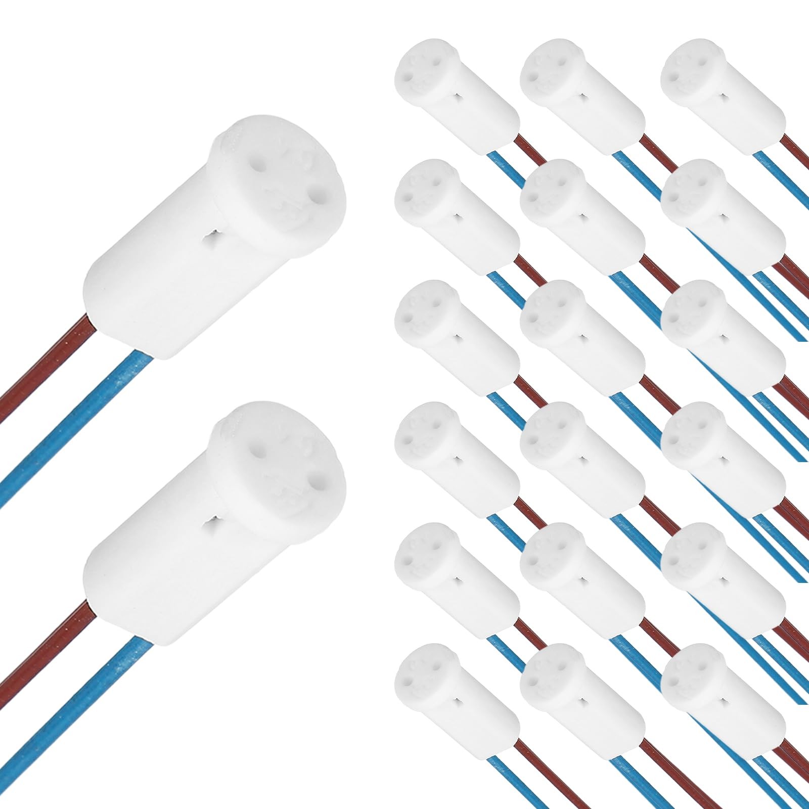 VIAPUICE G4 Ceramic Base Socket, 4Inch 30Pcs - Halogen Bulb 12V Ceramic...