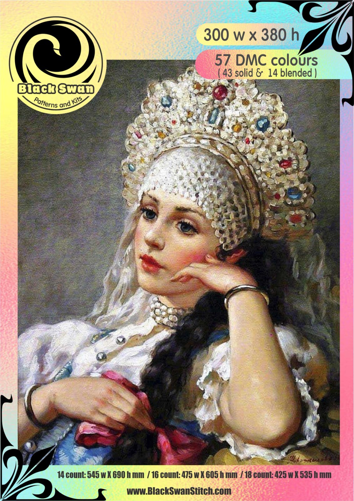 Young Boyarina 1392 Chart Counted Cross Stitch Pattern Needlework