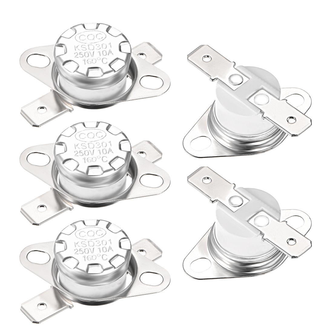 5 x Temperature Control Switch Thermostat 160°C 10A N.C 6.3mm Pin