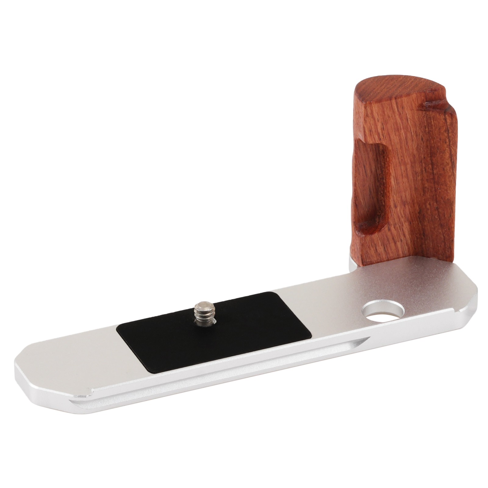 Wooden Handle Grip with Alu Quick Release L-Shaped Bracket For Nikon FM2 Silver