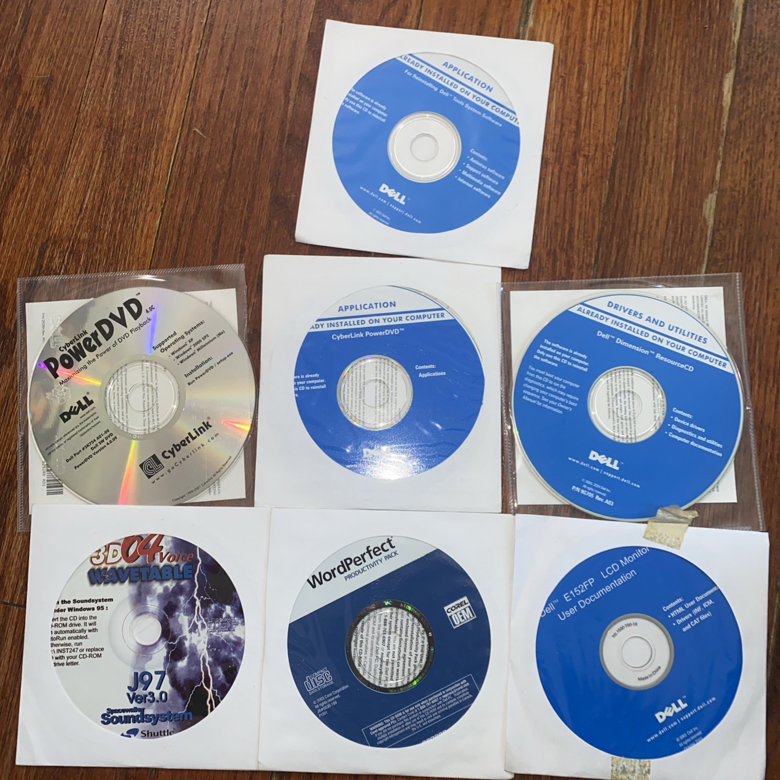 Y2K Dell Drivers Utilities Software 2000/2003 Lot Vintage  / 3D 64 Voice