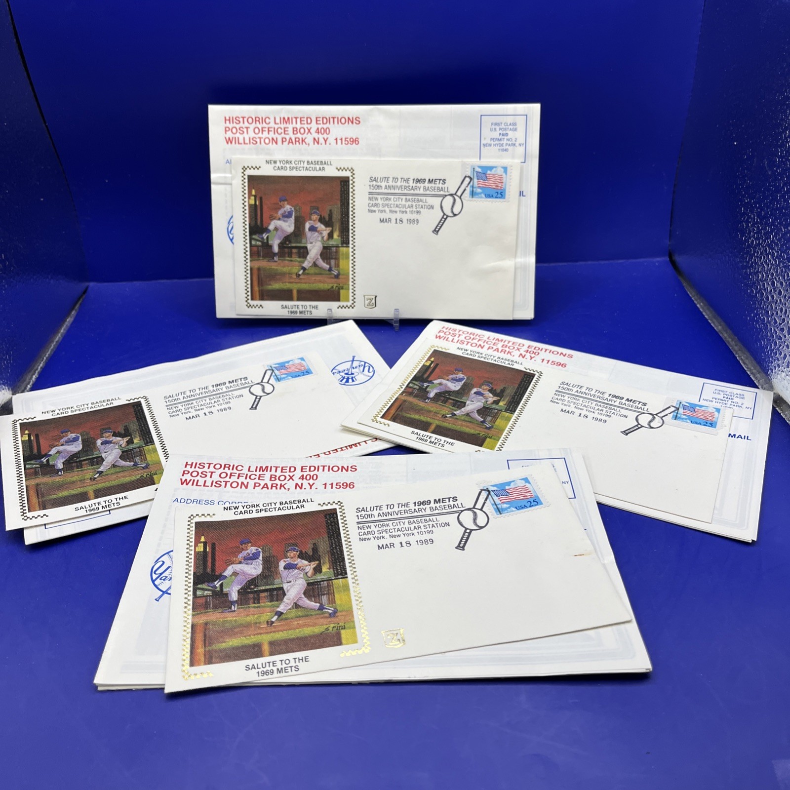 1989 NYC BASEBALL SPEC. Z SILK CACHET SALUTE THE 1969 WORLD CHAMPION METS (NM) *