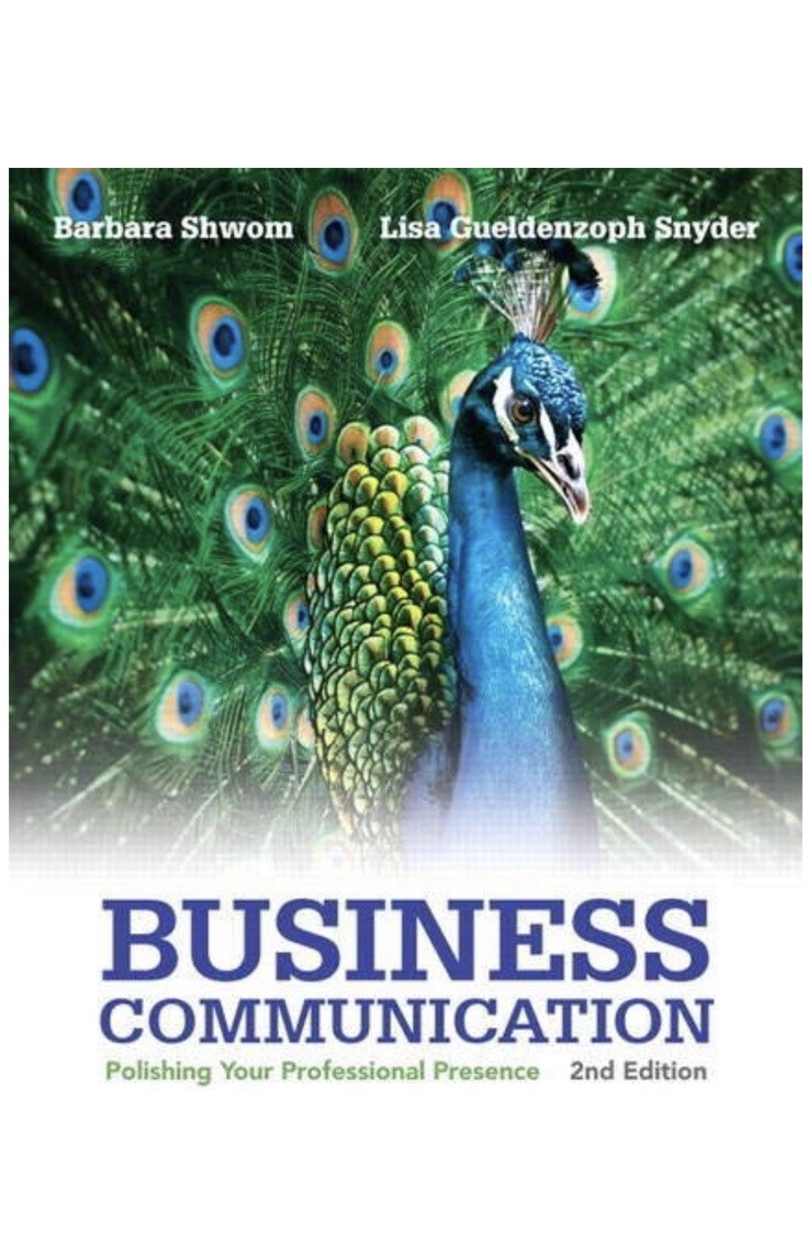 Business Communication Polishing Your Professional Presence by Barbara Shwom