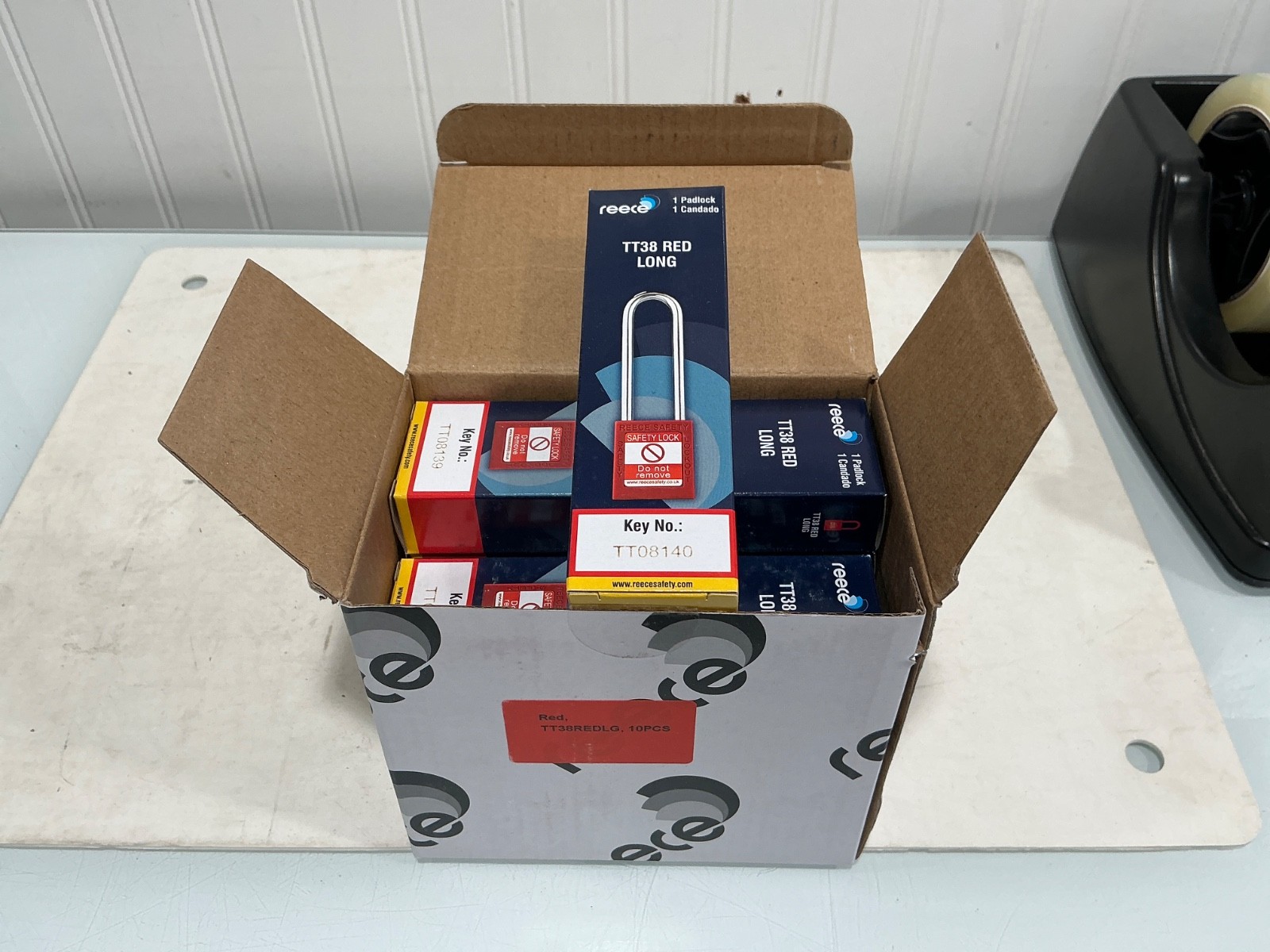 Reece TT38REDLG Safety Padlock, Box of 10