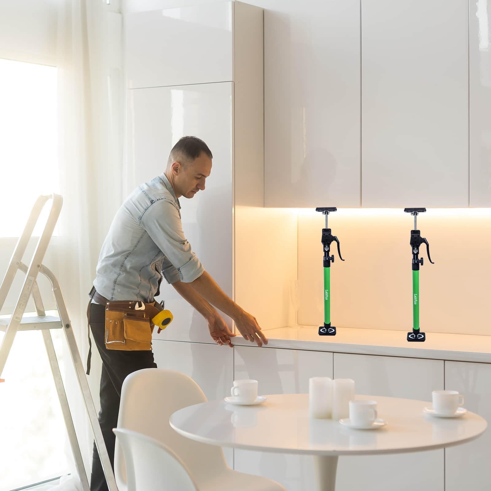 Lakfus Cabinet Jacks Installing Cabinets, Adjustable Third Hand Quick Support