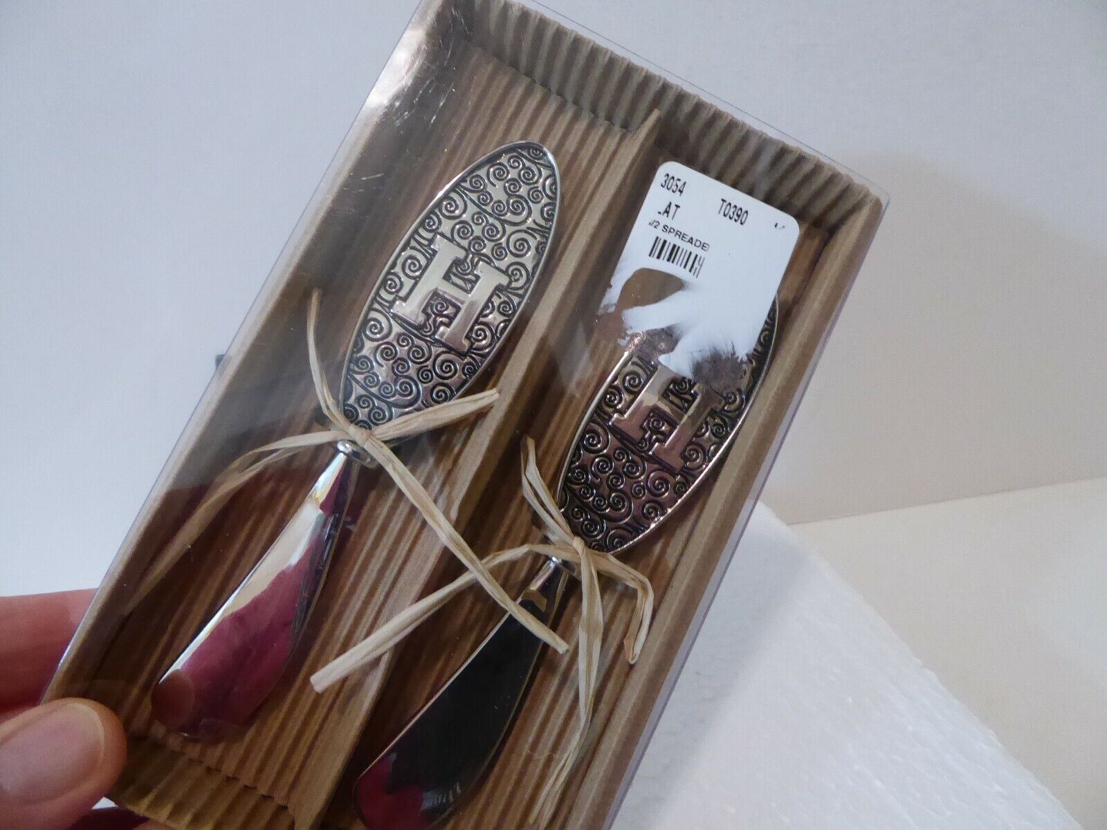 Thirstystone (2) H Monogram Dip/Cheese Spreaders (4) Fork Cheese Marker (S2