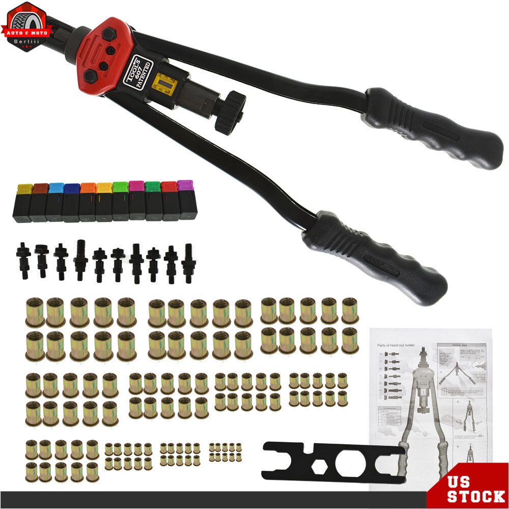 Rivet Nut Gun Kit 16 IN Rivnut Setting Tools Nut Setter Tool Hand Blind Riveter