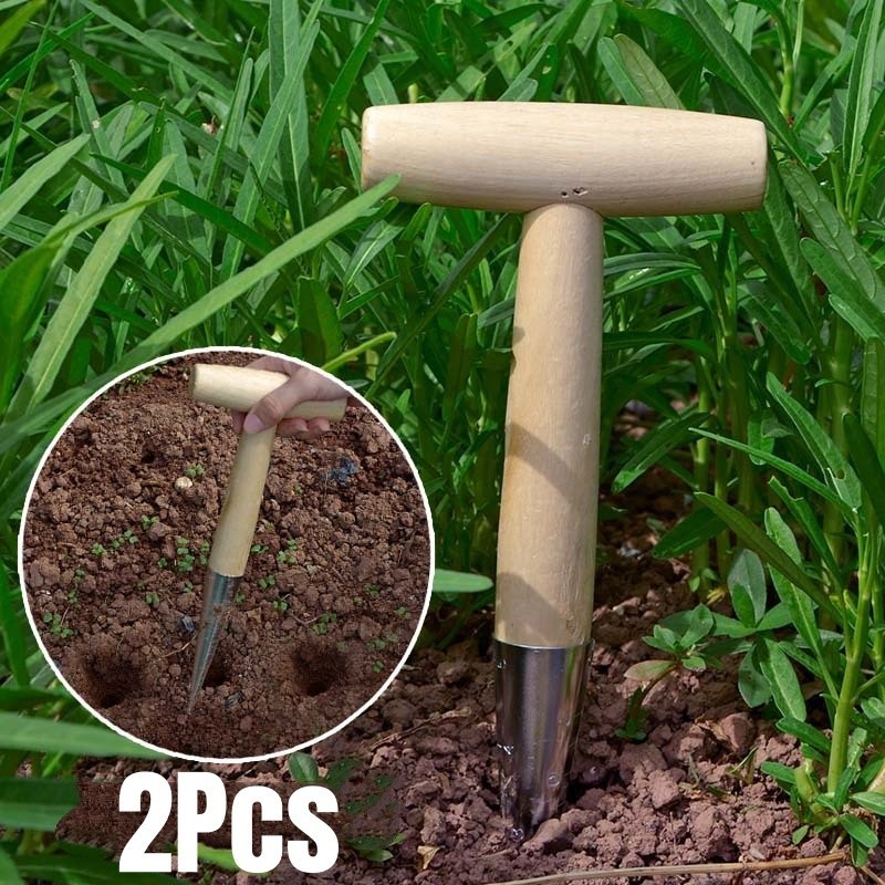 2PCs Plant Hole Digger for Planting,Bulb Planting Tool,Garden Seed Planting Tool