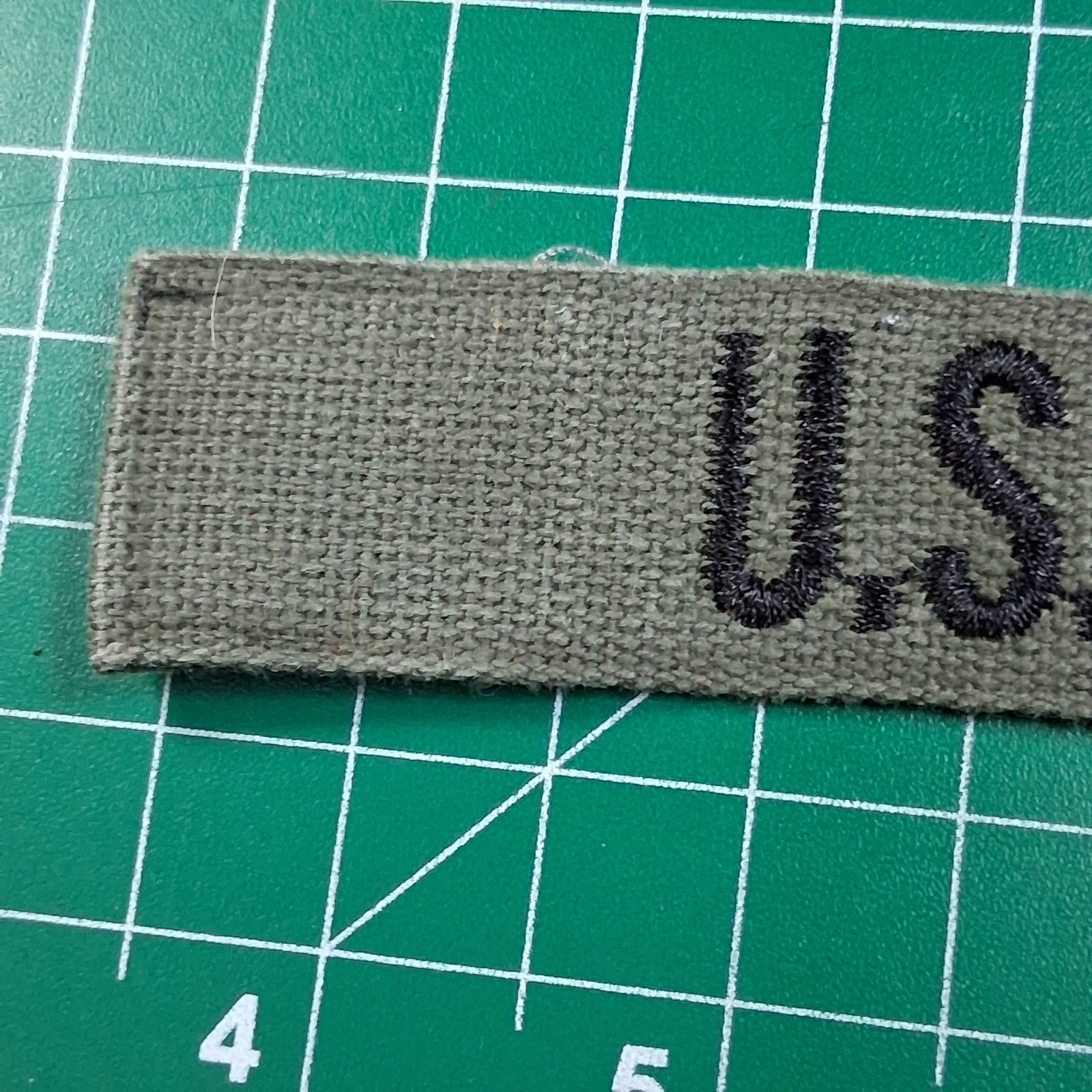 US Army Black Embroidered Tape Military Patch
