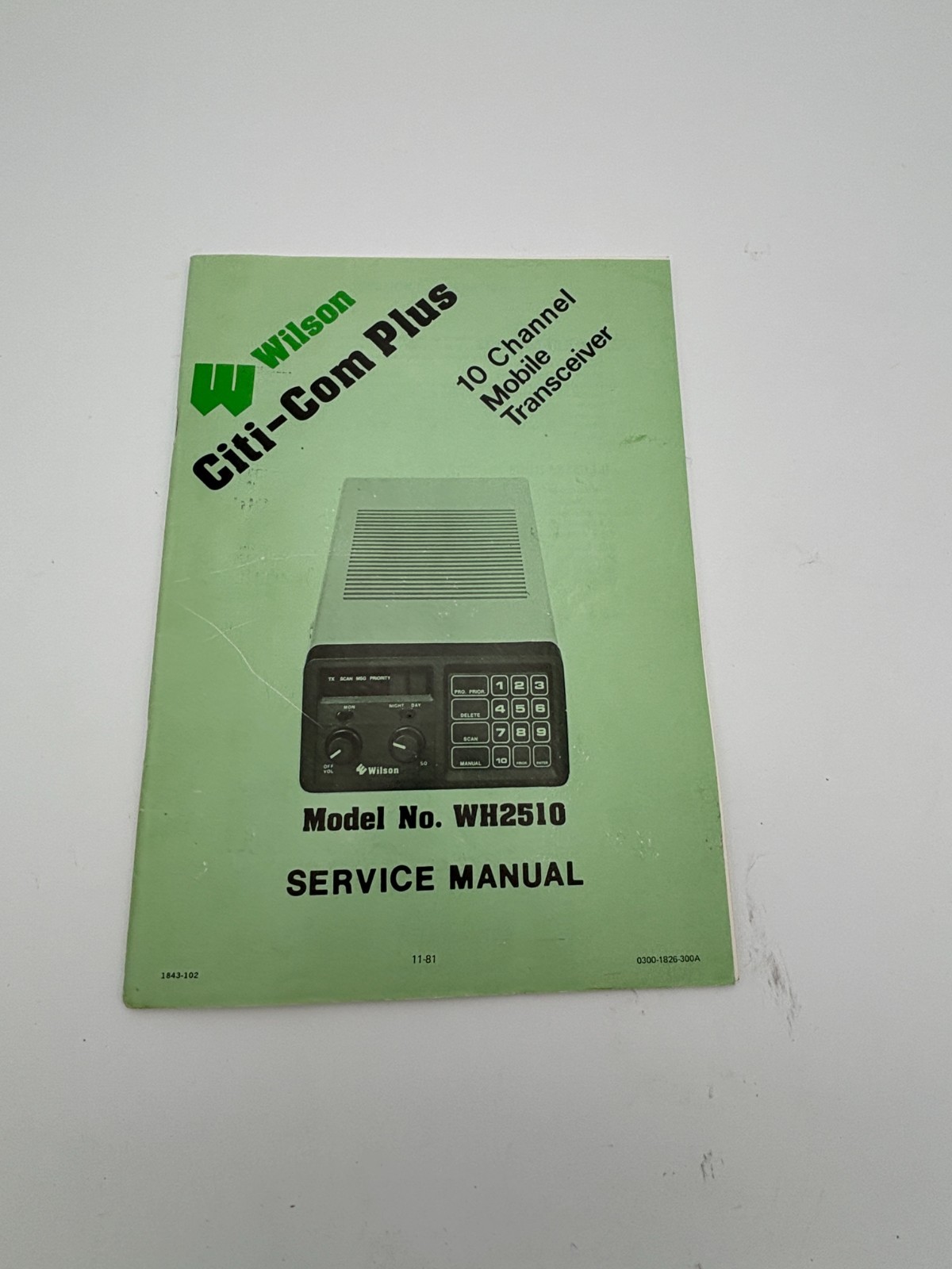 Vintage Wilson Citi-Com Plus No. WH2510 Service Manual NICE!