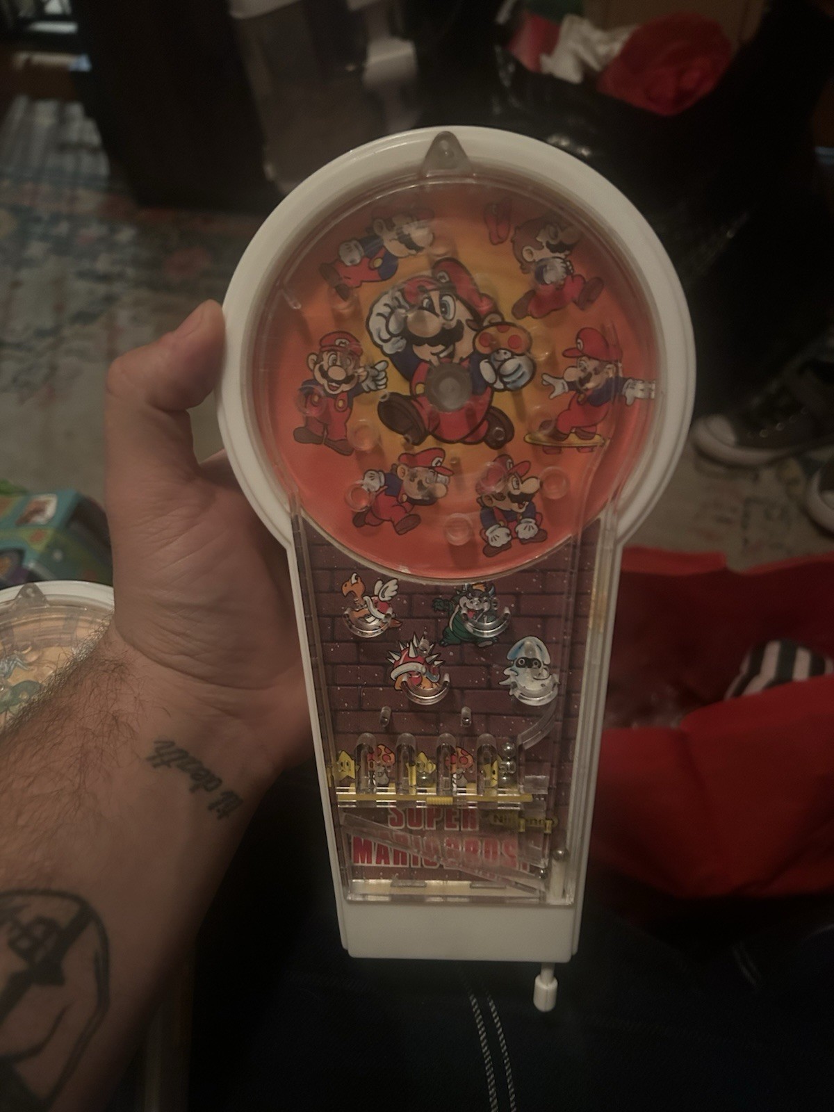 Nintendo Super Mario BBI Twist-N-Shoot Handheld Pinball  1988 Vintage Rare