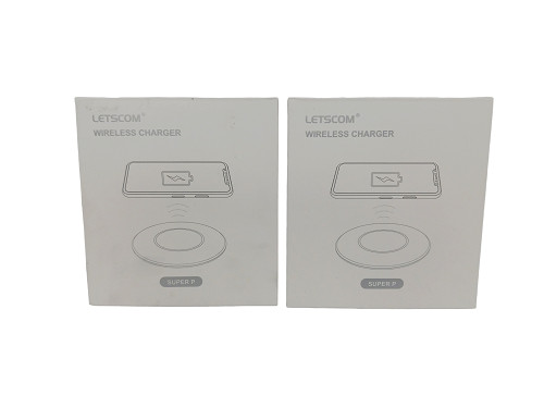 (LOT OF 2) NEW Letscom Super P 15W Wireless Charger, -Black