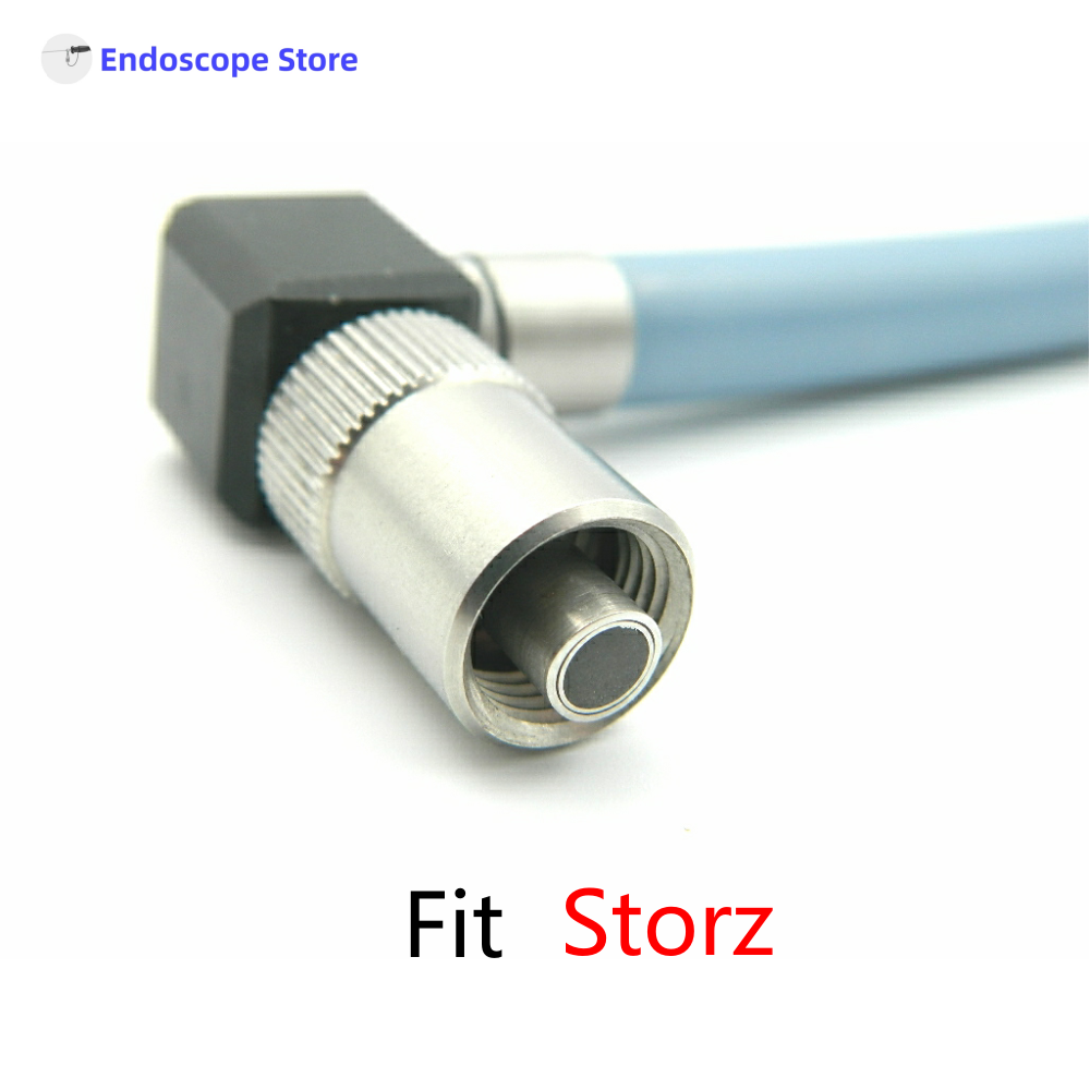 Medical Right Laparoscopic Angle Adapter Endoscope Light Source Optical Fiber