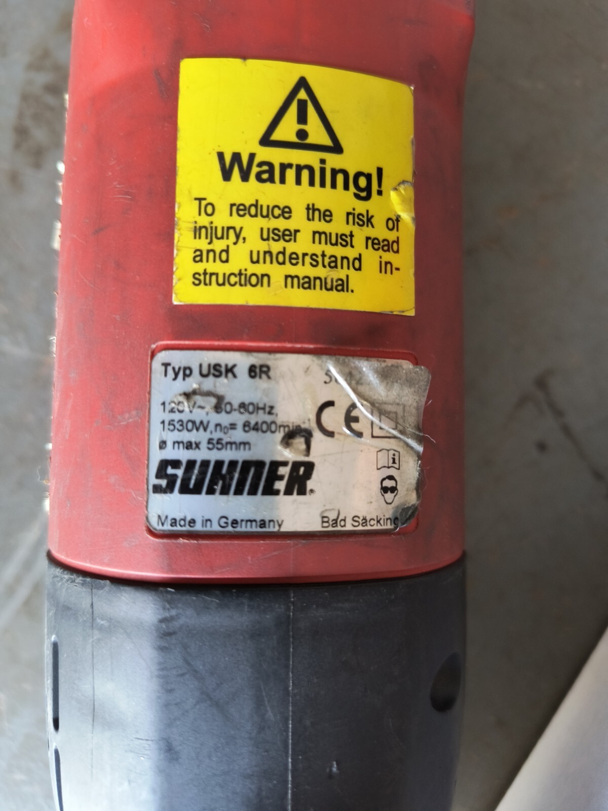 Suhner Electric Variable Speed Straight Grinder Polisher USK 6R & 4 - Flap Drums