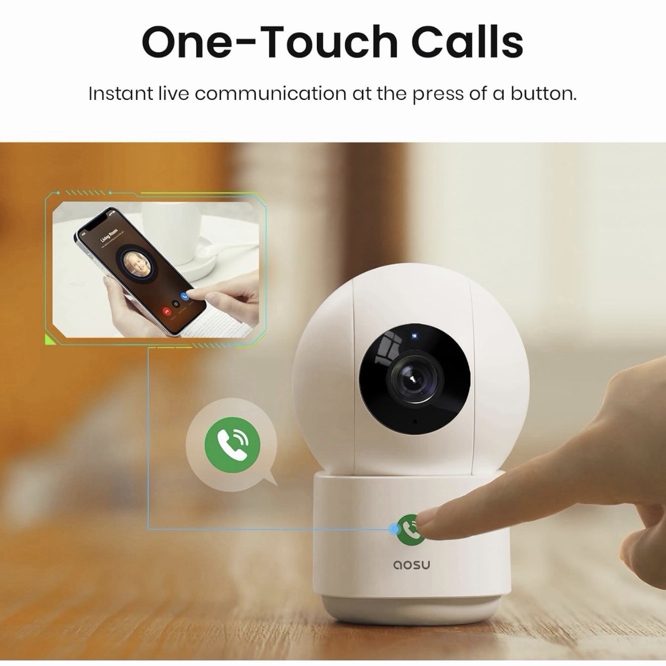 AOSU 4MP Security Camera Indoor