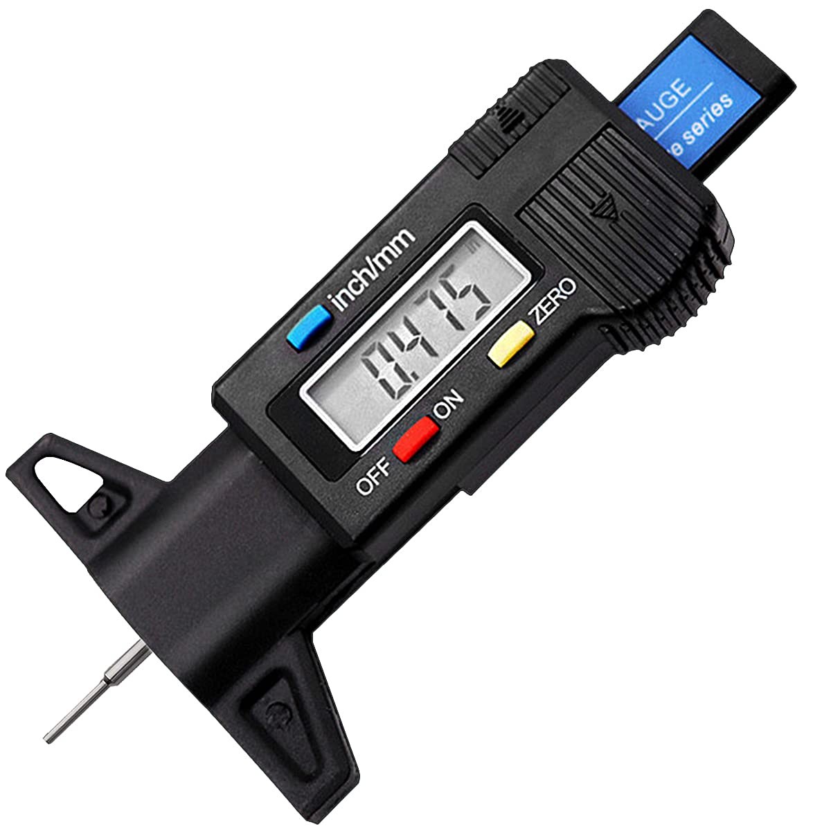 Tire Tread Depth Gauge, Digital Gauge LCD with Inch Black