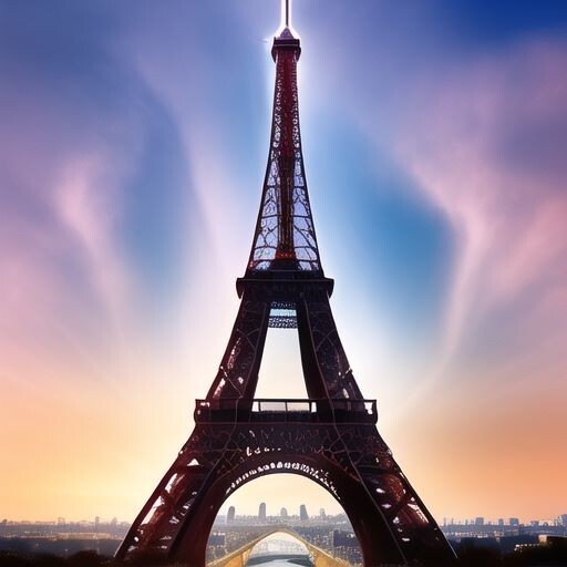 web image design, digital painting, file for printing Eiffel Tower Paris
