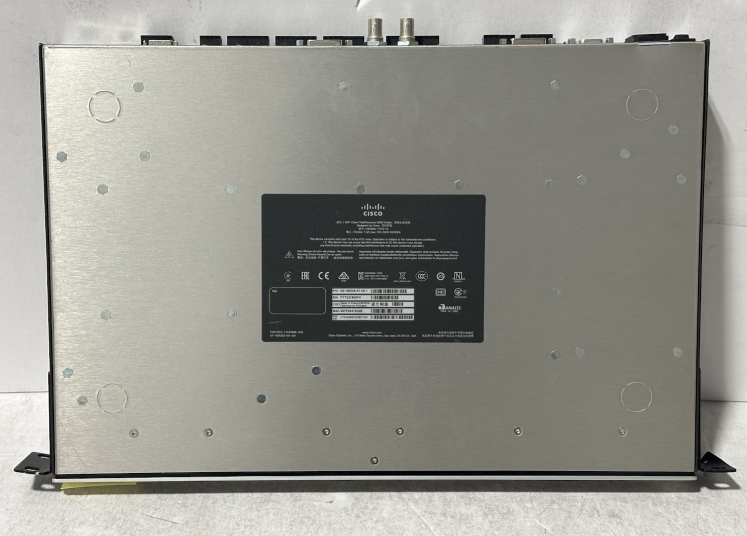 Cisco TelePresence SX80 Codec TTC6-12 Video Conference System/No Charger