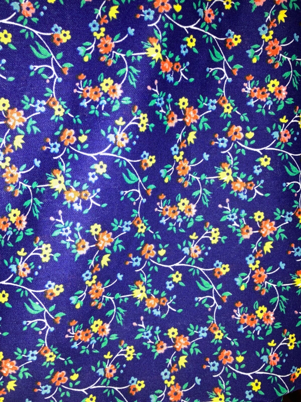 2 3/4 YDS  Vintage Floral QUILT SEW FABRIC