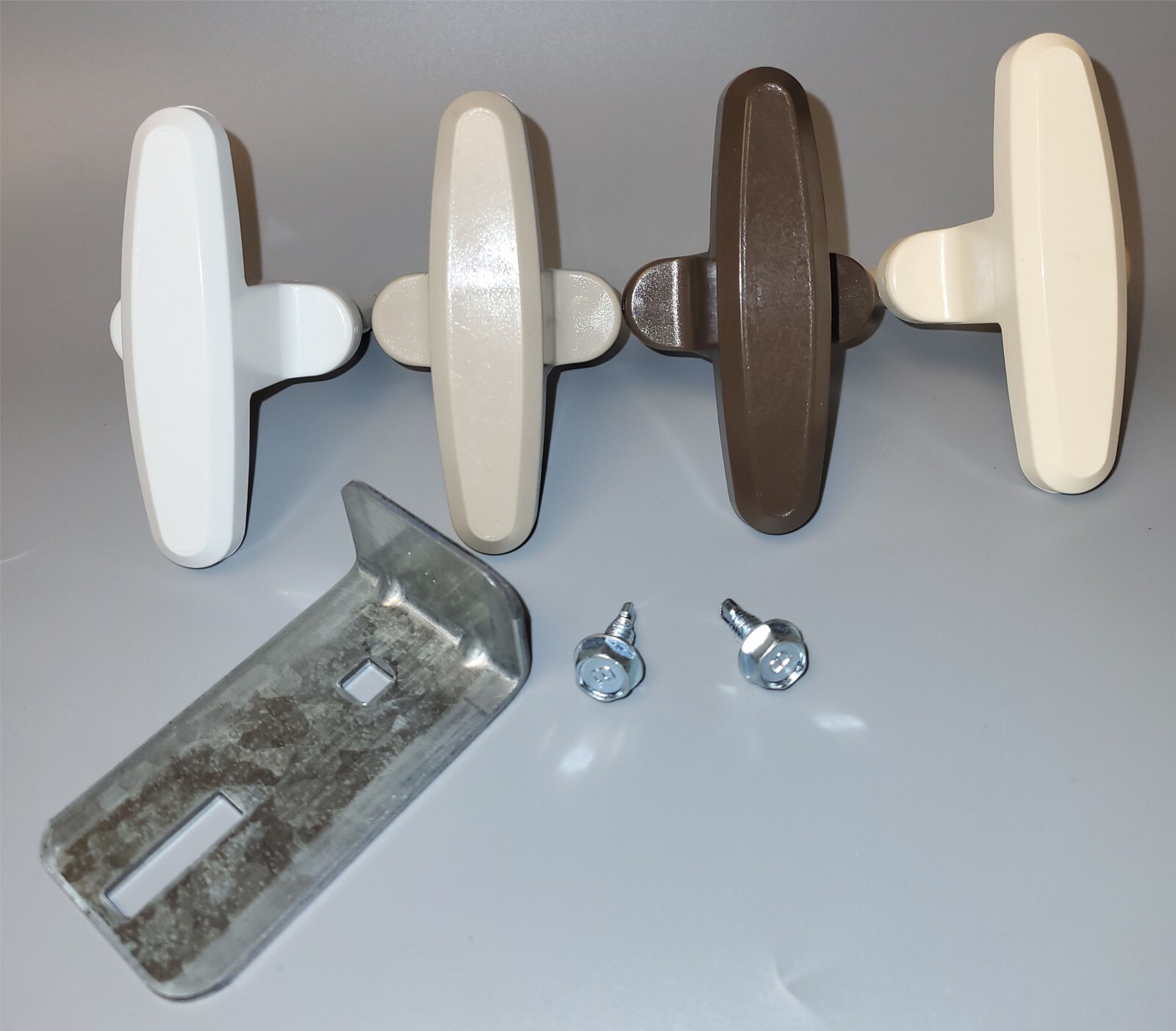 White Clopay Garage Exterior Door Lift Handle With Install Hardware