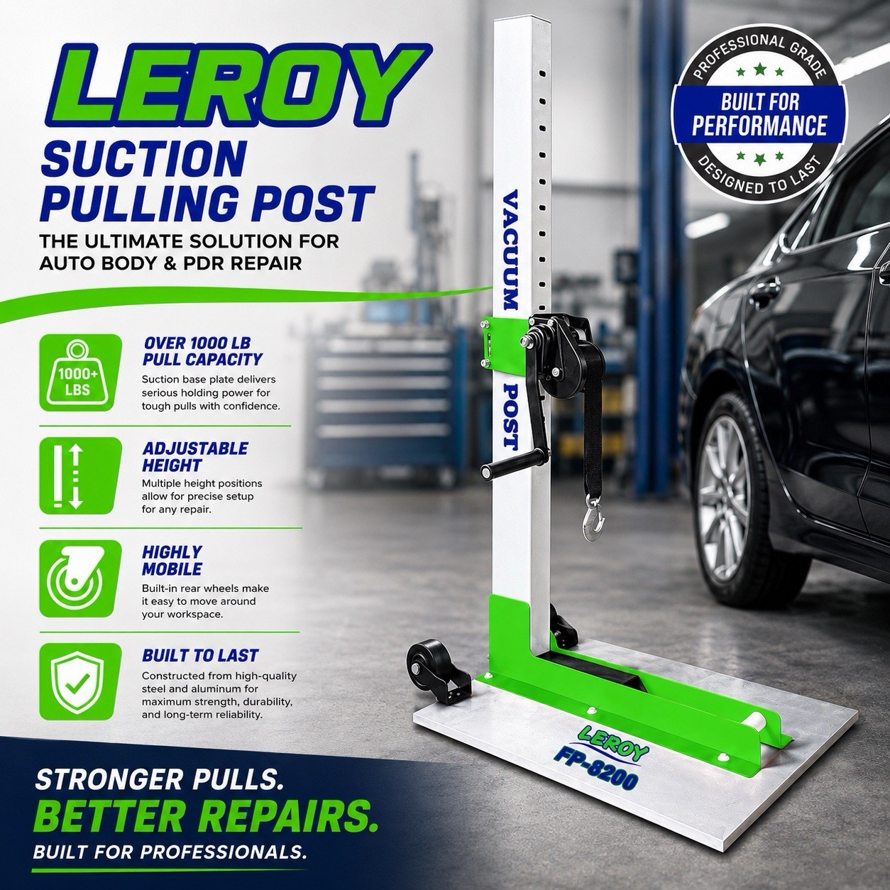 PDR Floor Puller Bodyshop Glue Pulling Tower Paintless Dent Removal Crease Hail