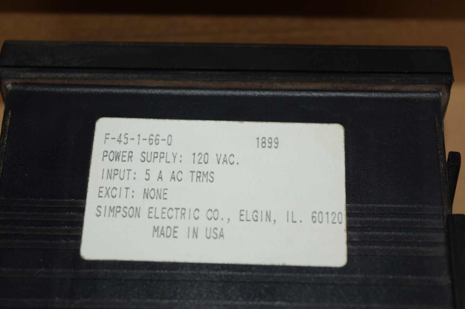 Simpson Electric F-45-1-66-0 Display