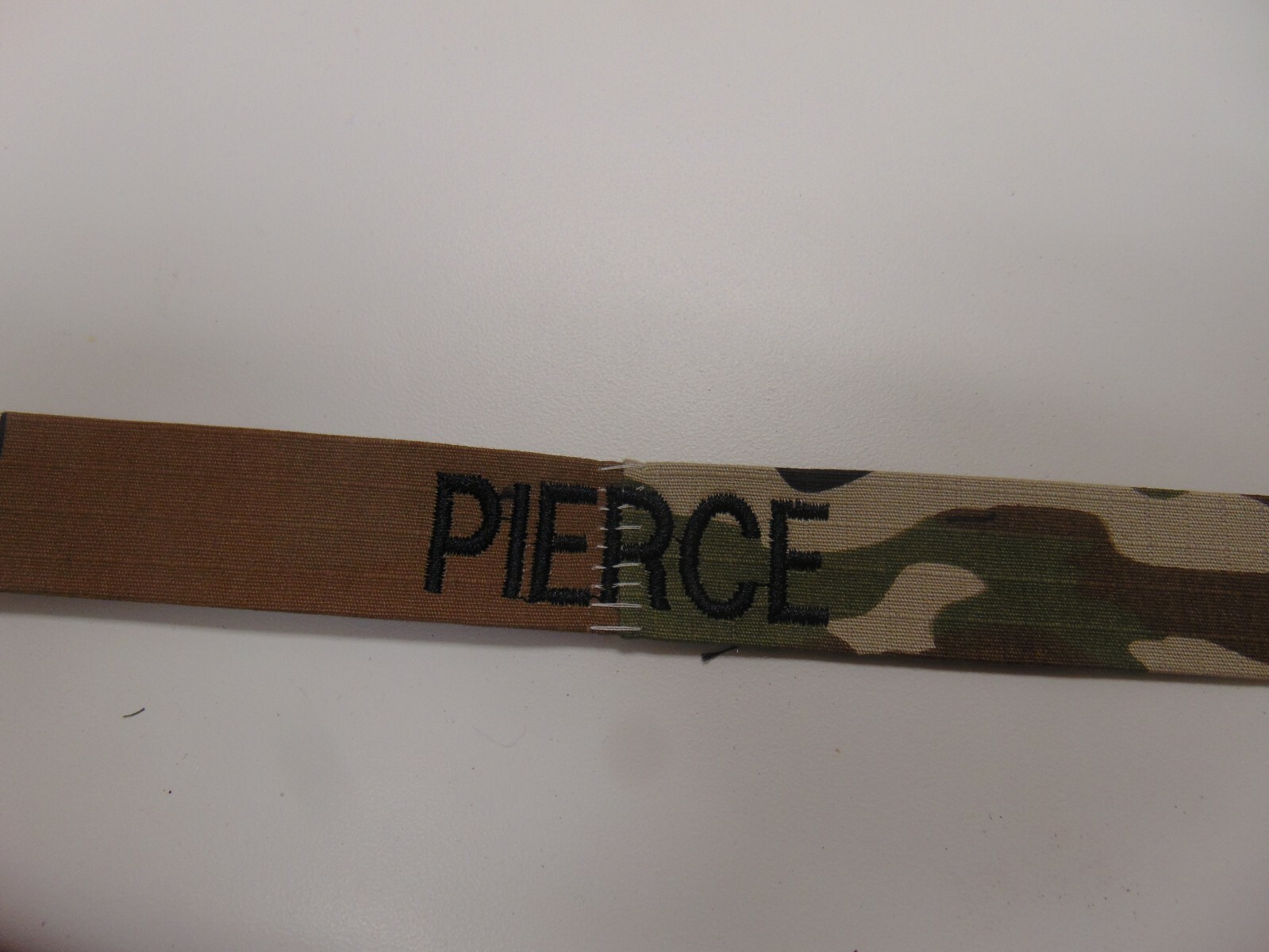 MILITARY PATCH US ARMY NAME TAPE TAG SEW ON OCP MULTICAM WITH PIERCE