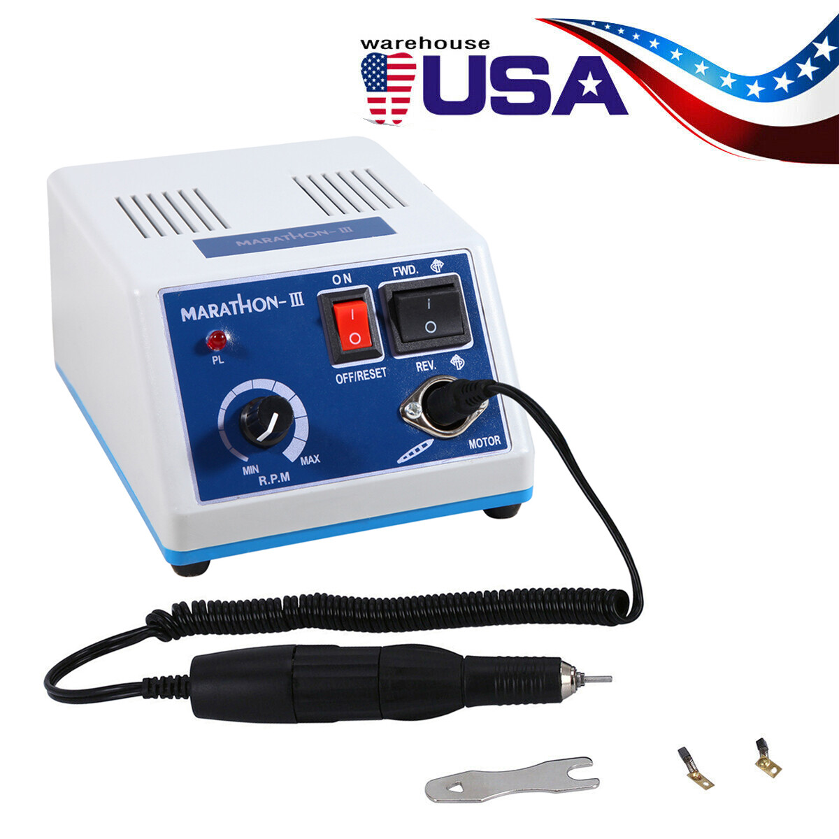 Dental Lab Marathon Electric Micromotor Polishing Unit + 35K rpm Motor Handpiece