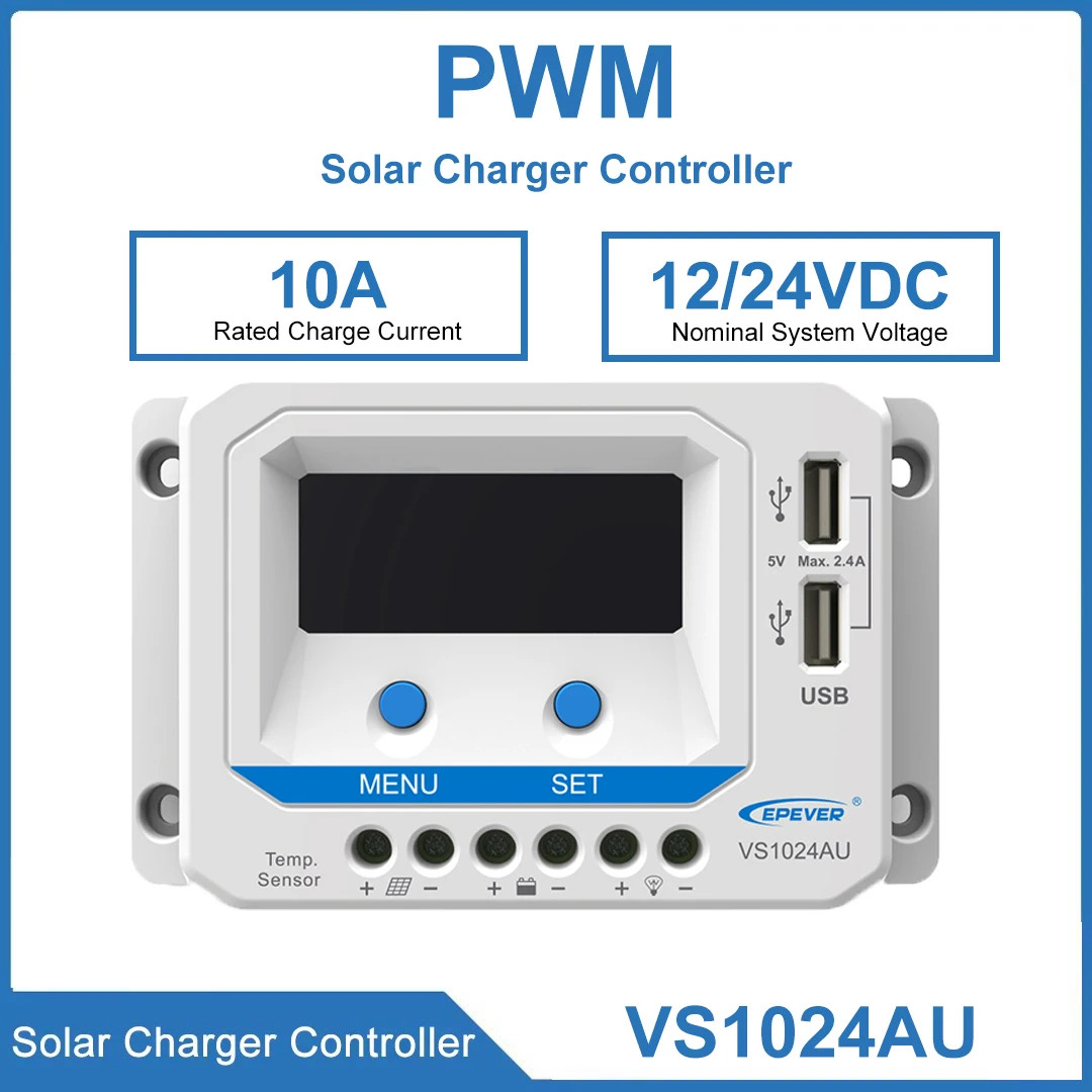 VS1024AU 10A EPEVER Solar Charger Controller Adopt Fully Digital Technology 12V