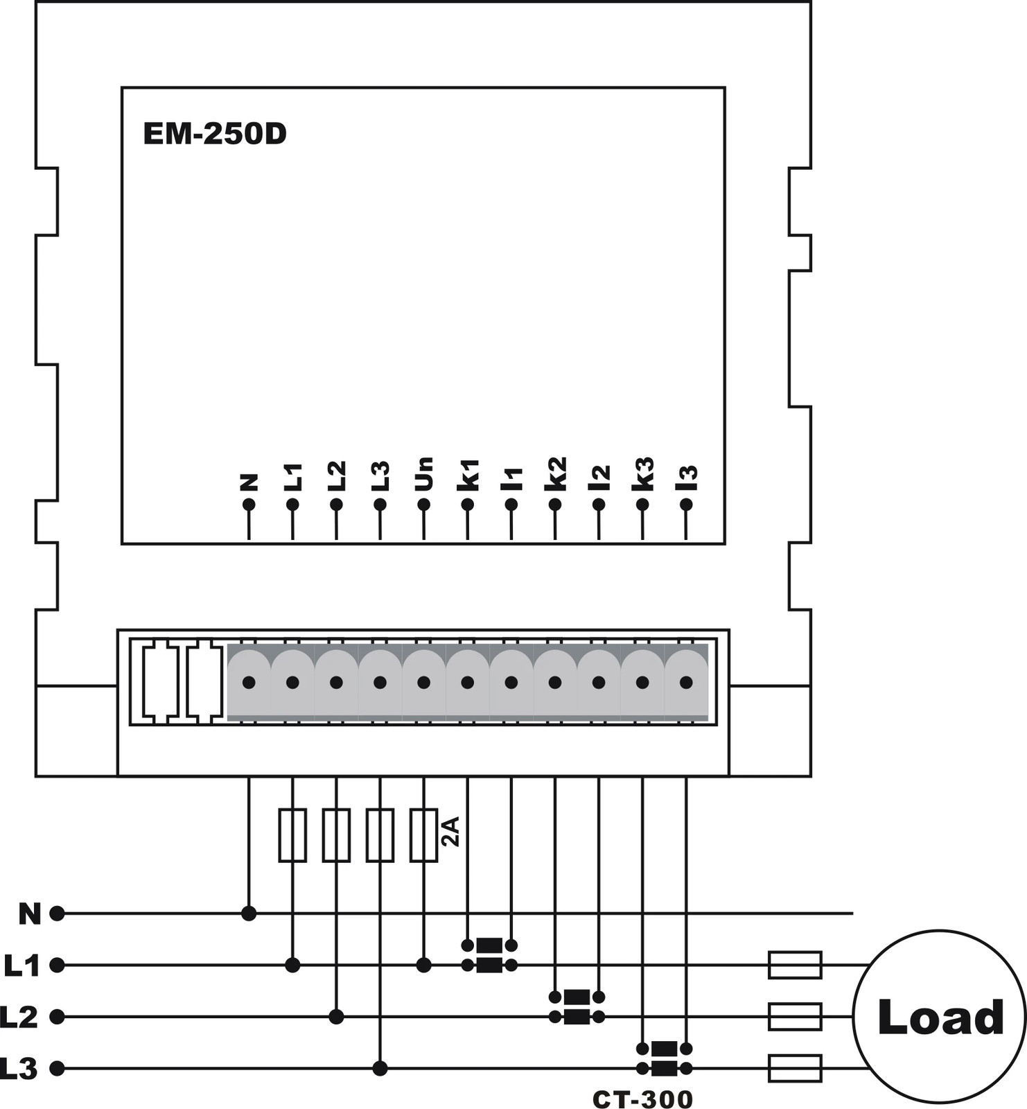 Digital Multimeter Contains 3 C.T Three Phase Volt(L-L) (L-N) Ampere Frequency