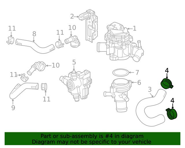 Genuine Honda Engine Coolant Pipe Clamp 91551-SD5-003