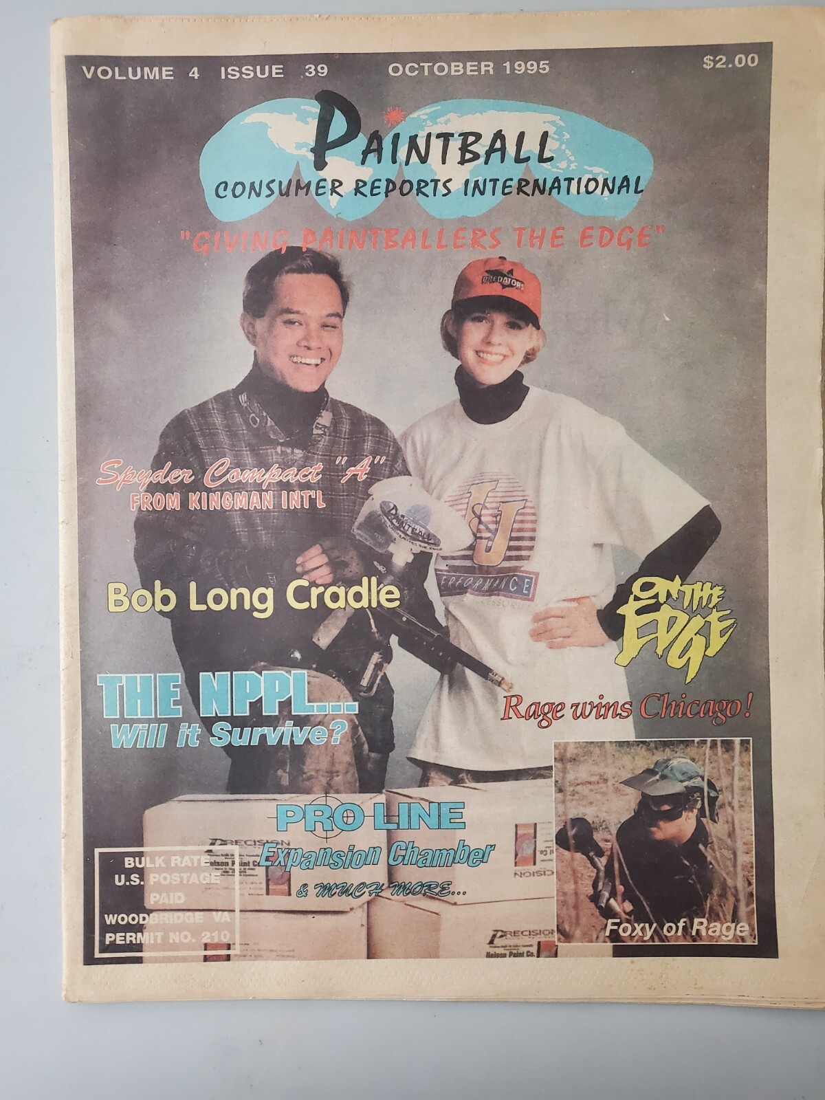 PCRI Paintball Magazine Oct 1995 Oh Pawlak Cover Great Condition