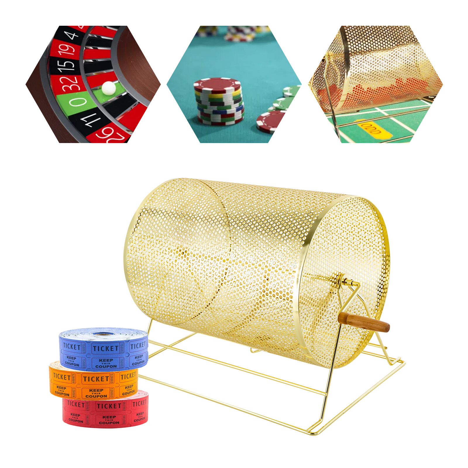 Large Raffle Ticket Drum Lottery Cage Holds 5000 Ticket /200-300 Ping-pong Balls