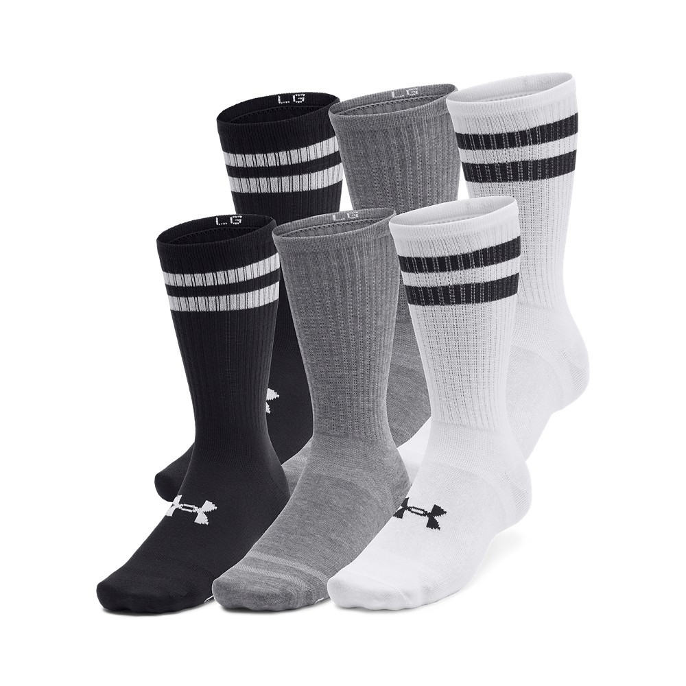 Under Armour 1387058 Unisex UA Essential Crew Socks (6-Pack)