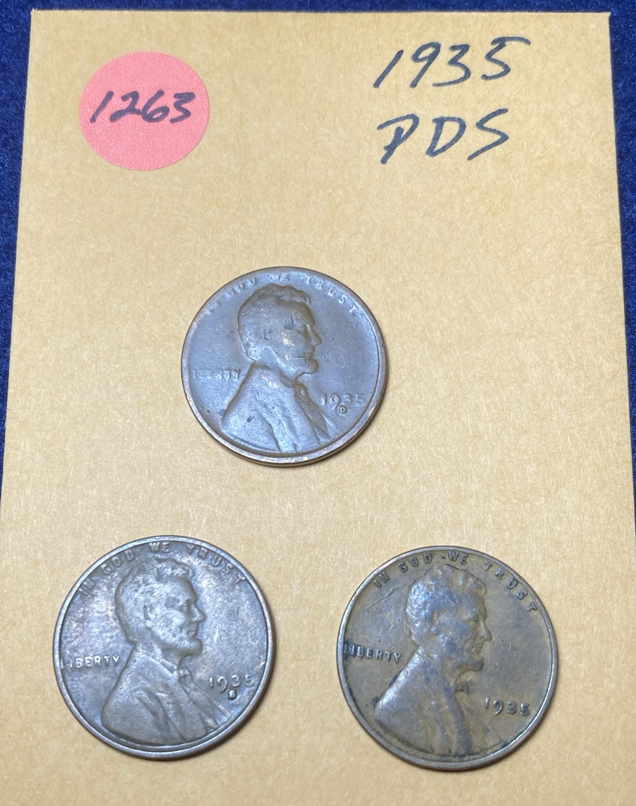 1935 PDS Lincoln Wheat Cent #1263