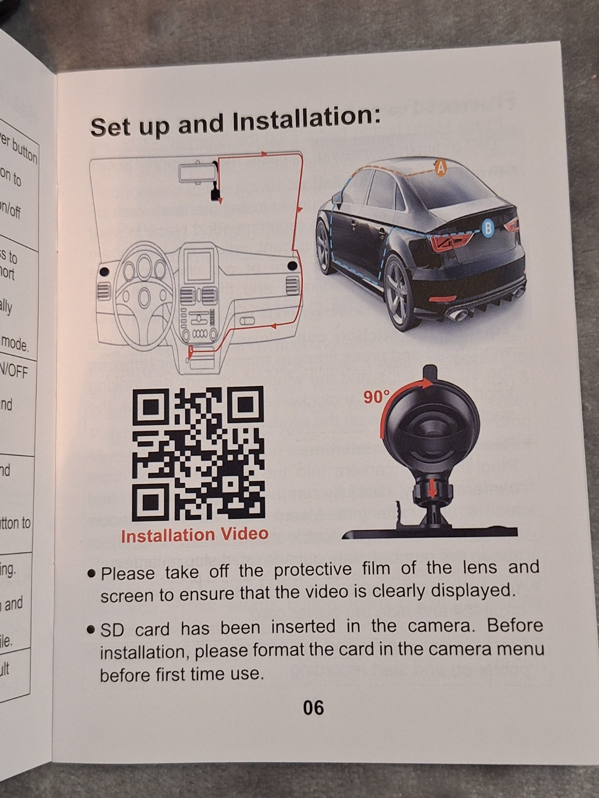 Dual Front & Back Channel Dash Camera - 1080P + 720P