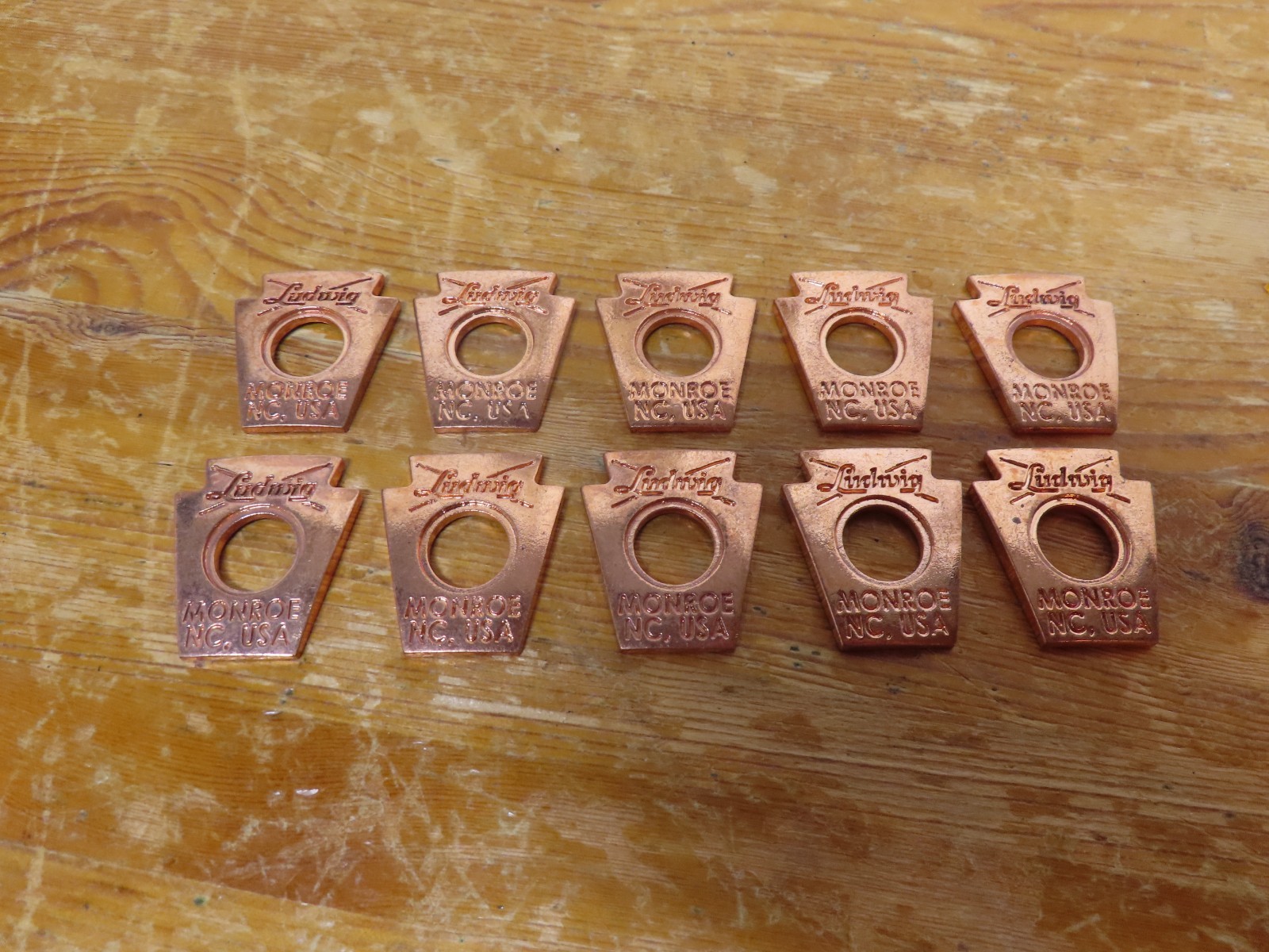 Ludwig Drums Brass Cast Keystone Badges Monroe, NC USA Classic Maple $28 each