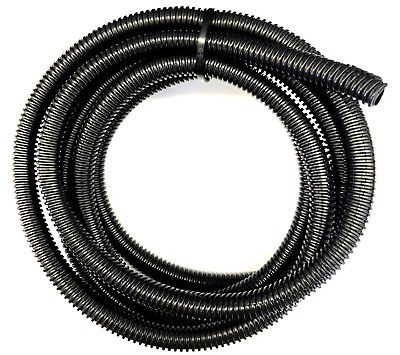 10 Foot Black Split Loom 5/8'' Diameter Flexible Convoluted Tubing