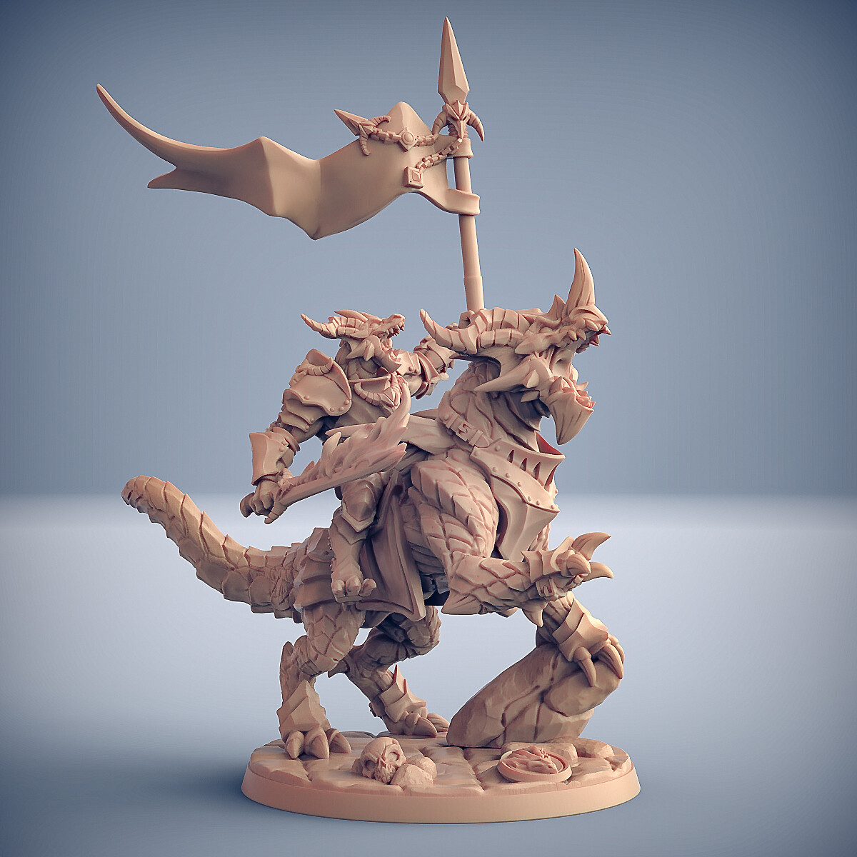 Dragon Rider B - Artisan Guild Fantasy Dungeons and Dragons Miniature Tabletop