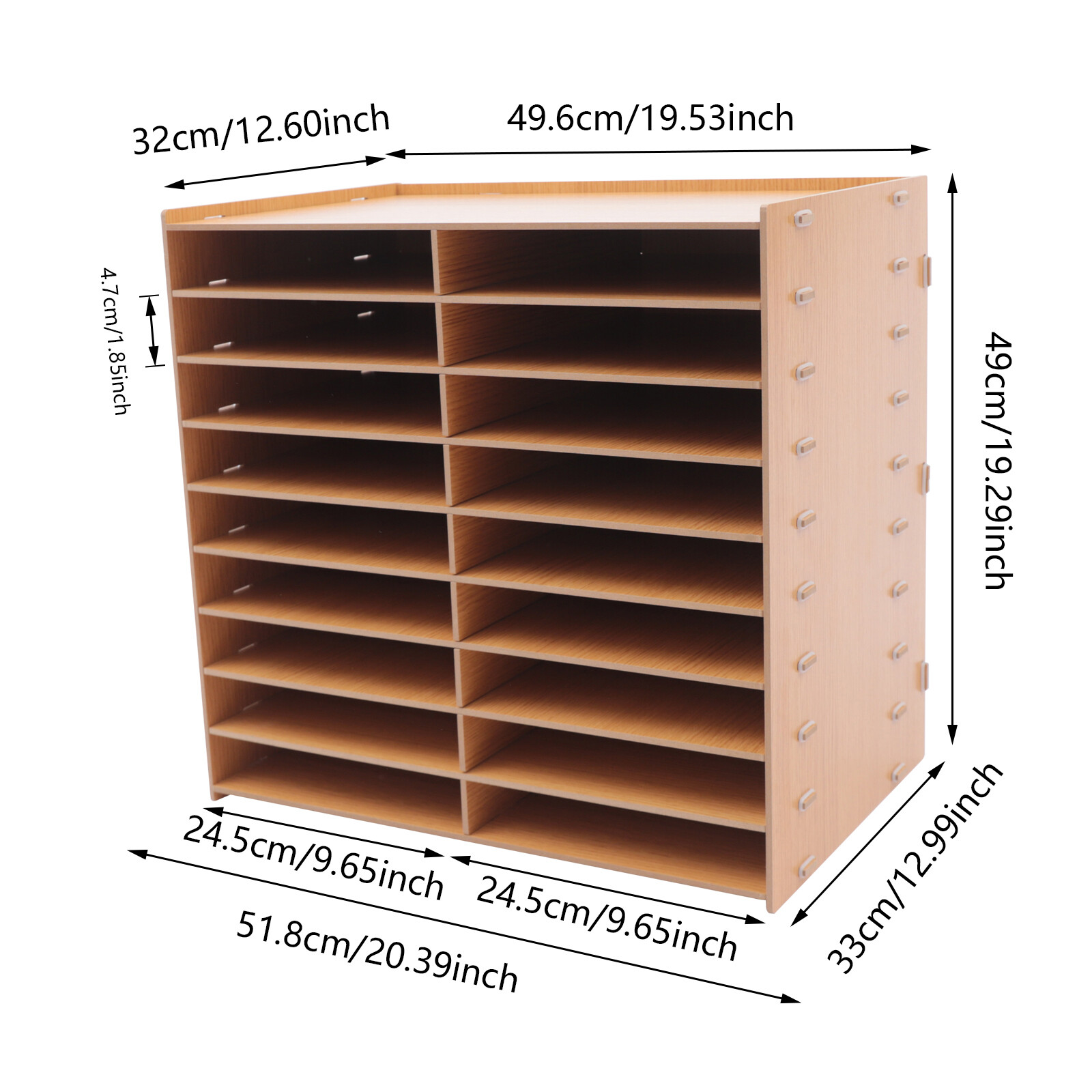Elegant Multi-Tier Document Organizer with Customizable Design for Office Use