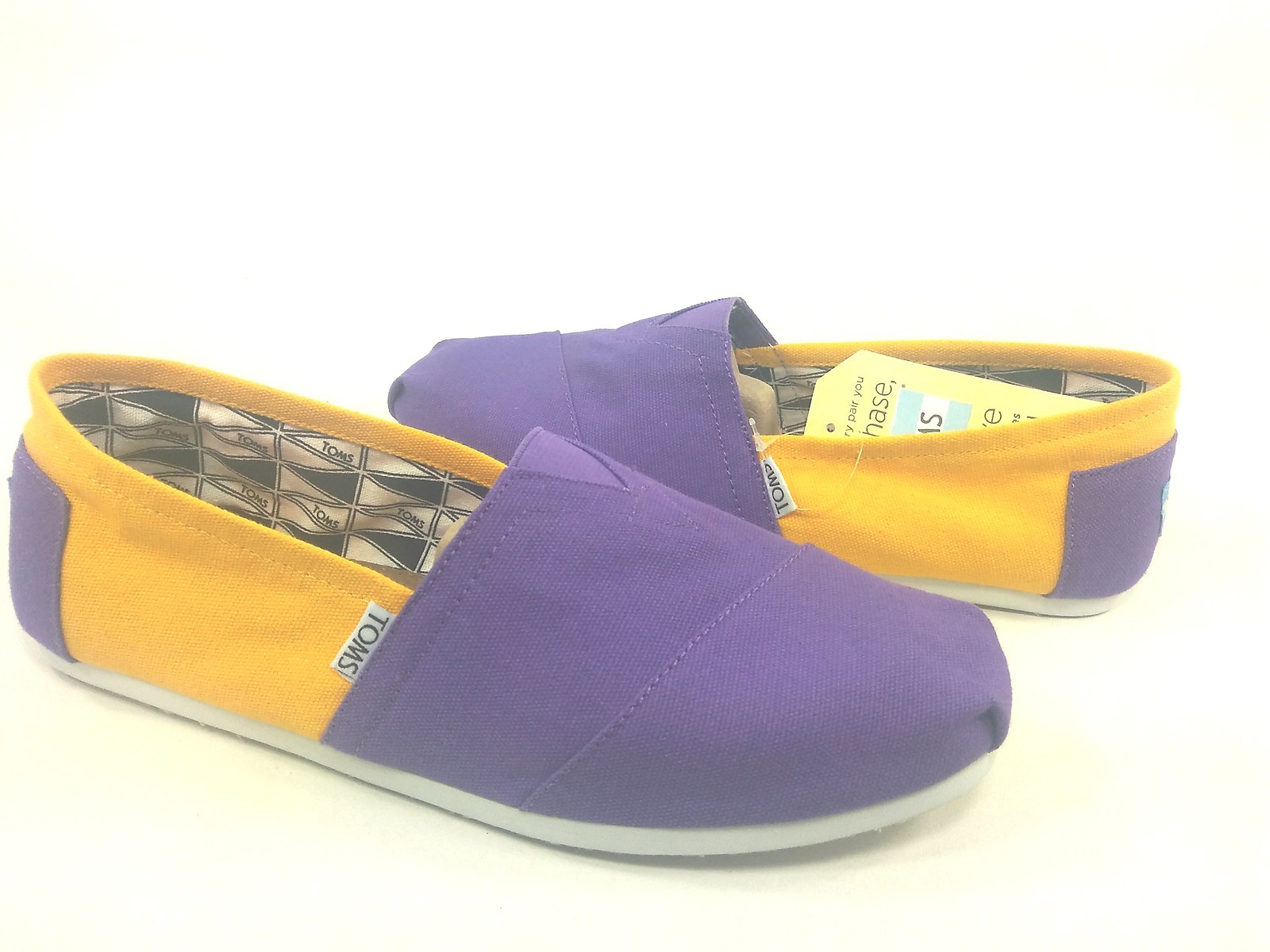 TOMS MEN'S CAMPUS CLASSICS CANVAS SHOES UNIVERSITY OF EAST CAROLINA US SIZE 10.5