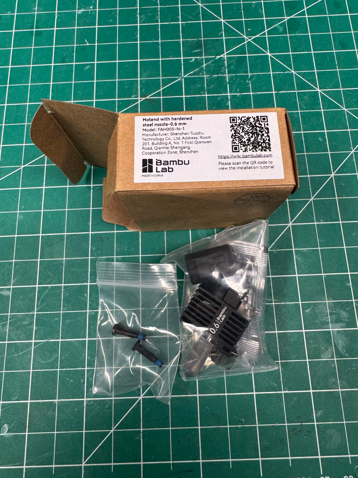 Bambu Lab 0.6mm Hardened Steel Nozzle-Only FAH005-N-1 X1/P1 OEM Free Shipping