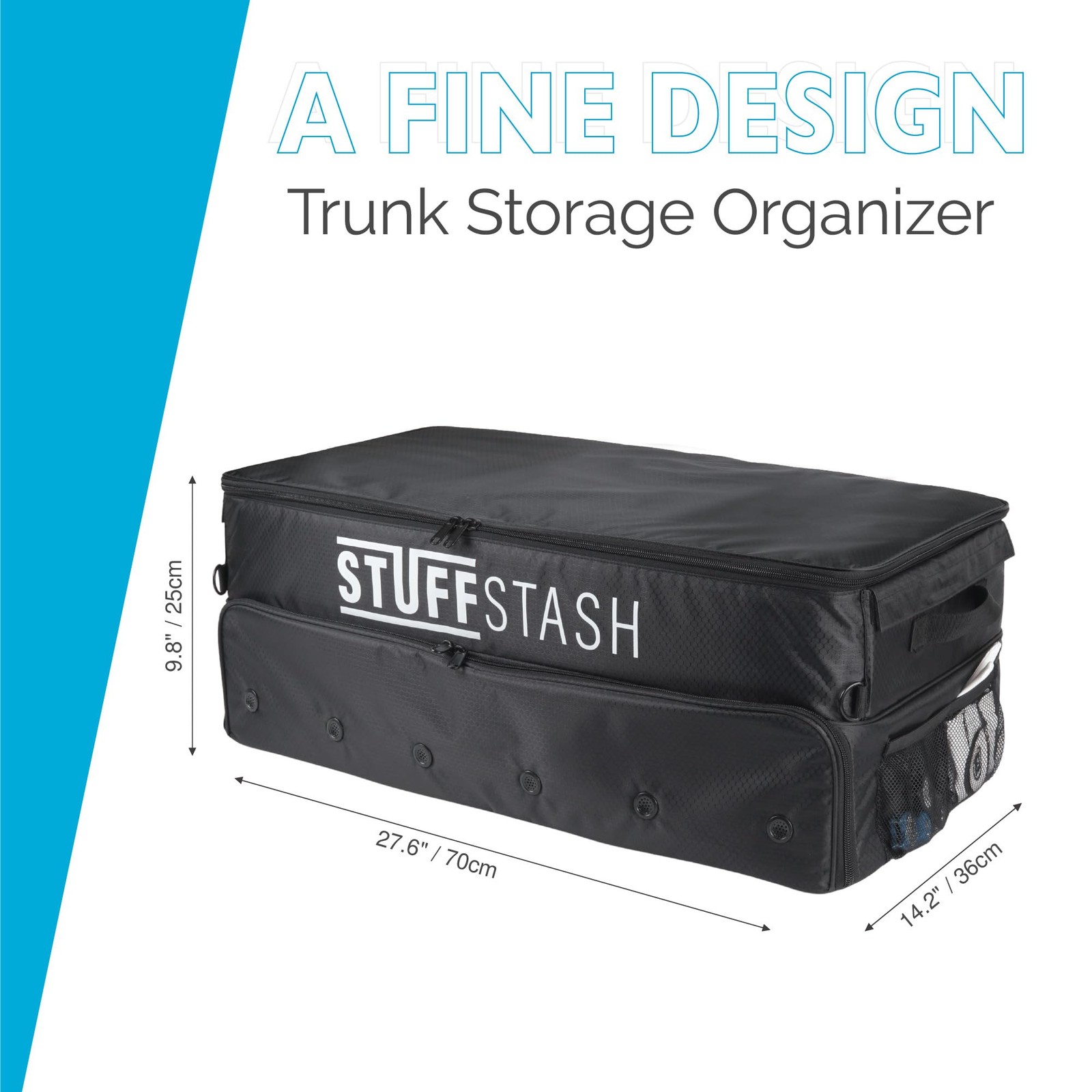 STUFFSTASH Golf Trunk Organizer – Extra Large Car & SUV Storage for Black