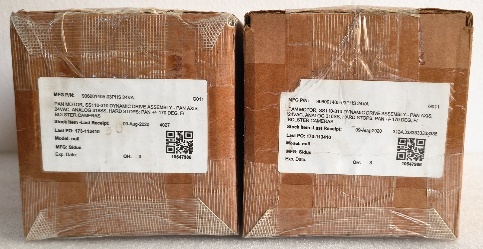 SIDUS SS110-310 DYANMIC DRIVE ASSEMBLY - PAN AXIS 24VAC