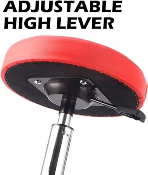 Pneumatic Roller Seat with Wheels, Adjustable Rolling Mechanic Stool Medium